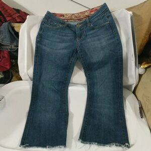 Vigoss Milan Boot Cut Flap Pocket Crop Raw Hem - 1